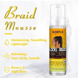 Goiple Braid Foam Control Braid Mousse for Braids, Locs 8fl oz